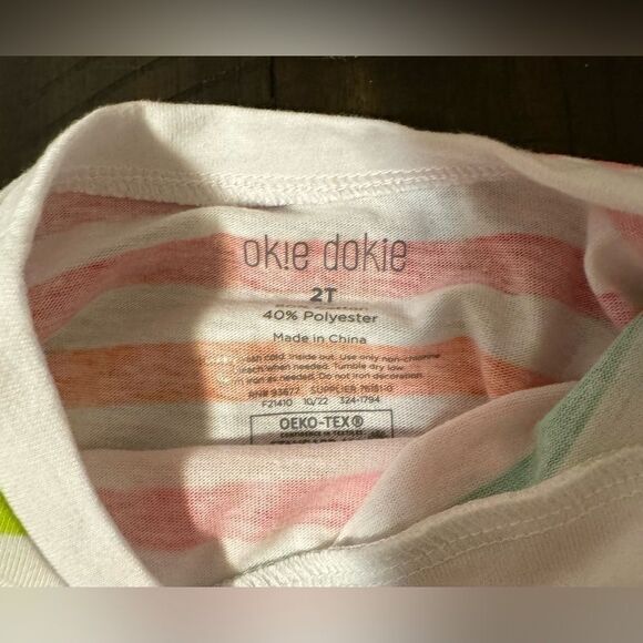 Okie dokie girls summer ruffle sleeve tshirt - NWOT - Picture 3 of 4